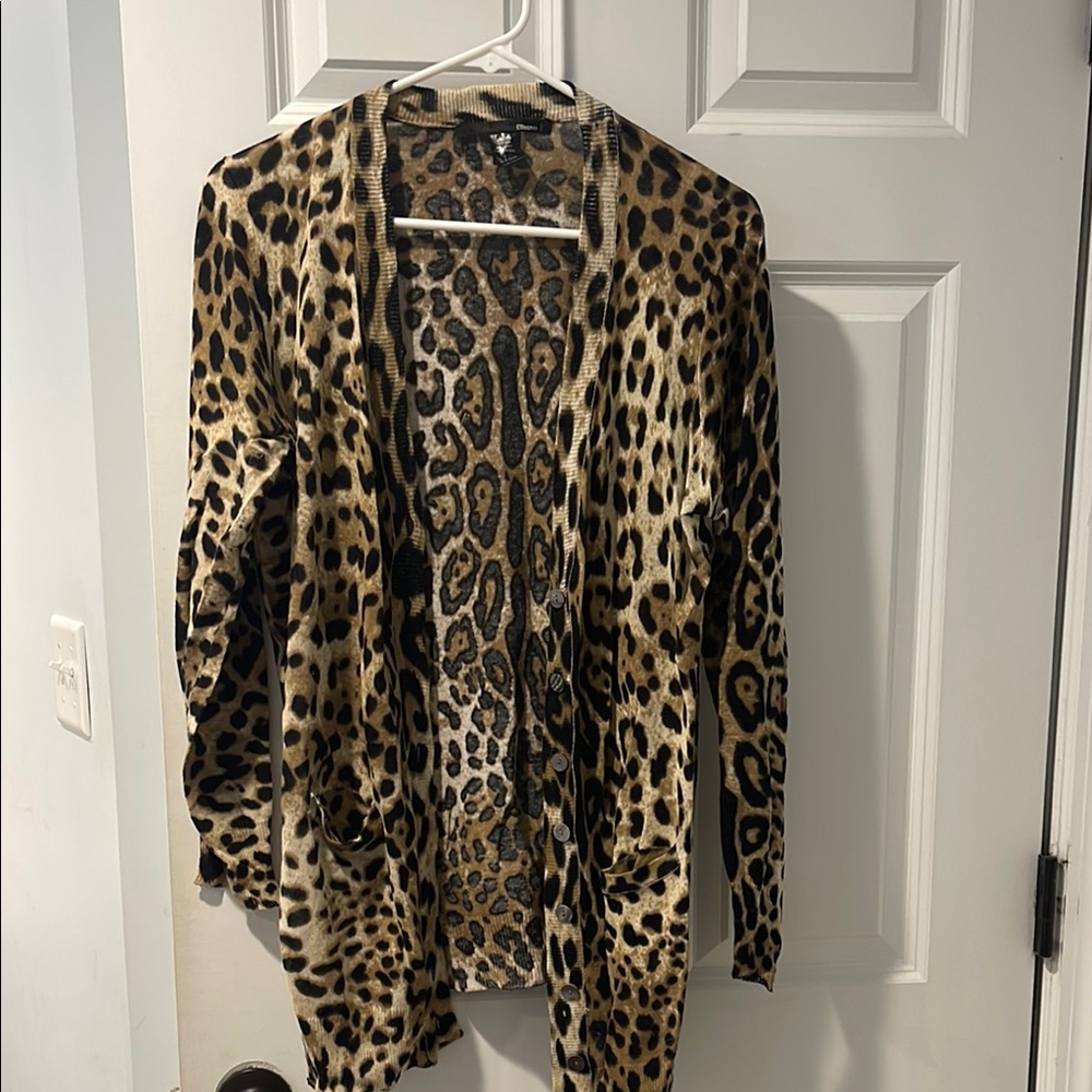 Ellison Animal Print Open Cardigan